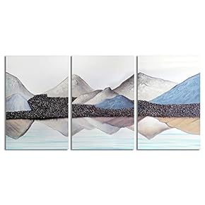 Canvas Wall Art Beautiful Landscape View Painting Artwork for Home Prints Framed - 16"x24" x 3 Panels
