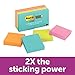 Post-it Super Sticky Notes, 8 Sticky Note Pads, 1.875 x 1.875 in., School Supplies, Office Products, 2X The Sticking Power, Supernova Neons Collection