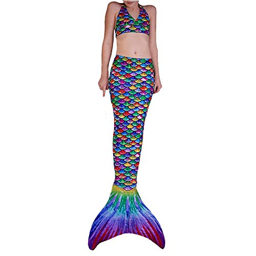 image for Sun Tails Mermaid Tail + Monofin for Swimming (2- Child L (8/10), Hawa