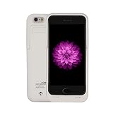 For iPhone 6/6s Charger Case, BSWHW 3500mAh 4.7 iPhone 6/6S Portable Battery Case with Pop-out Kickstand Extended Battery Pack Rechargeable Power Protection case Backup Juice Bank Cover (White-x)