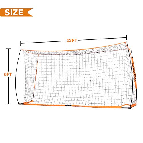 Outroad-Portable-6x4-ft-12x6-ft-Soccer-Goal-for-Backyard-Practice-Bow-Style-Soccer-Net-Metal-Basic-Soccer-Net-for-Practice-Goal-Post-for-Soccer-wCarry-Bag