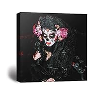 Canvas Wall Art Skull Art Canvas Prints Home Artwork Decoration for Living Room,Bedroom - 12x12 inches