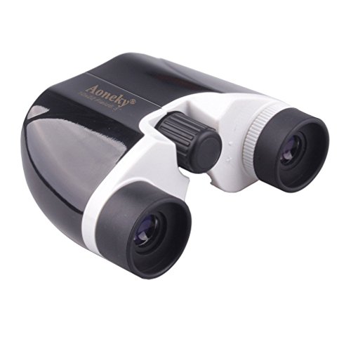 Aoneky 10 x 22 Kids Compact Binoculars for Bird Watching, Black
