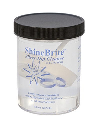 ShineBrite Silver Dip Cleaner - 8 Oz Jewelry Silver Metal Polishing Tarnish Oxidation Removal Cleaning Finishing Solution