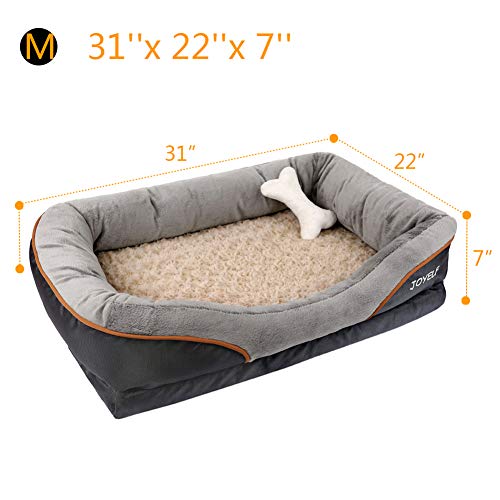 JOYELF Medium Memory Foam Dog Bed Orthopedic Dog Bed & Sofa with
