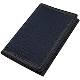 NEICY RFID Blocking Canvas Wallet for Men and Women - Camo Trifold Outdoor Sports Wallets with Magic Sticker for Teen Kids (Black)