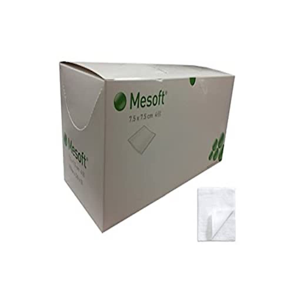 Mesoft ME156165 Mesoft ME156165 Non Woven Swab, 4-Ply, 7.5 cm x 7.5 cm
