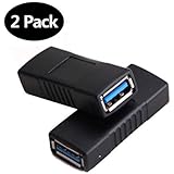 SuperSpeed USB 3.0 Coupler Adapter Type A Female to Female Bridge Extension Connector by Oxsubor(2PCS)