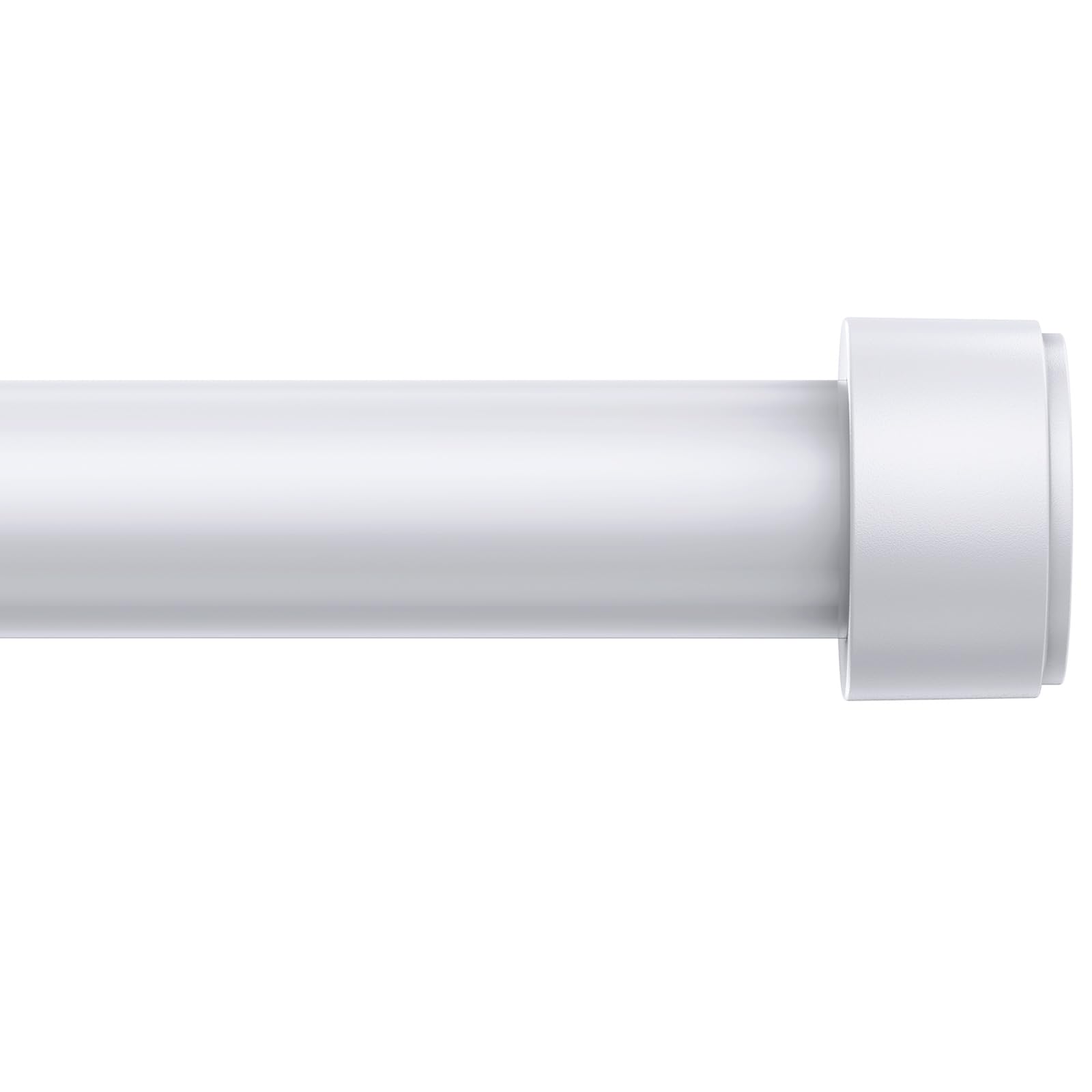 Photo 1 of Curtain Rods for Windows 32-60 Inch, 1 Inch Adjustable White Curtain Rod Set with Brackets, Easy Install
