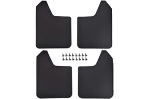 TEMPSNOW 4Pcs Universal Splash Guards Mud Flaps Compatible with Dodge Ram 1500 2500 Ford F150 F250 GMC Sierra Silverado Toyota Tacoma