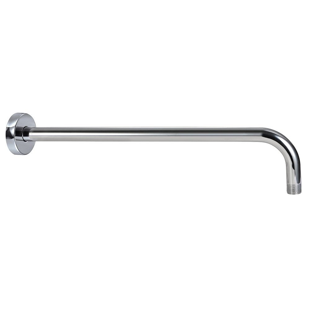 Purelux Extra Long Stainless Steel 16 Inch Replacement Shower Arm with Flange, Chrome Finish