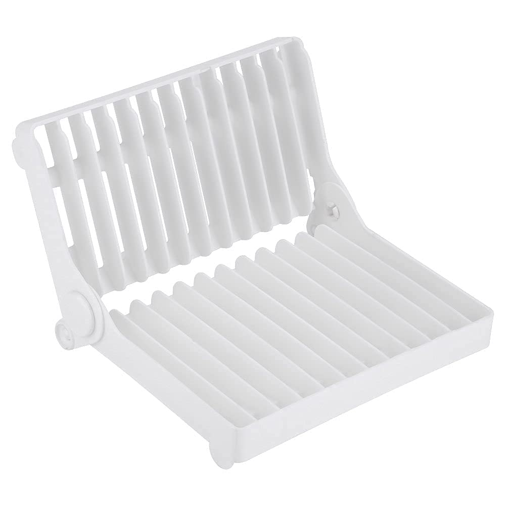 Plate Dish Draining Rack, Expandable Dish Rack Foldable Dish Drainers Multifunctional Dish Tray Plastic Cutlery Holder Plate Rack for Kitchen Countertop