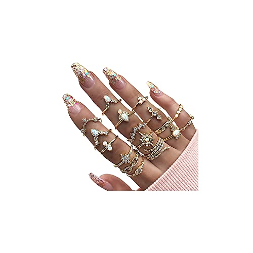 YOOESTORES82 Knuckle Ring Set for Rings Set Stackable