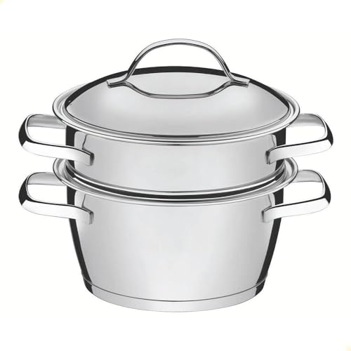 Cuscuzeira com Fundo Triplo 2 Peça, Tramontina, 65650050, Inox