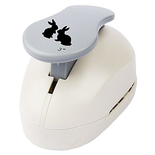 Ideen mit Herz Rabbit Hole Punch, Paper, Creme & Grey, Manual, 1 Sheet, Hole Count >=1, Jumbo Size 6.7 cm x 4.5 cm