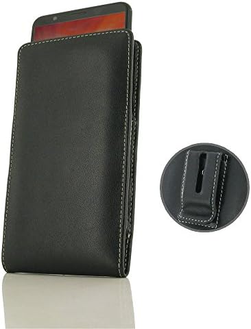 PDair Huawei Honor 7X Genuine Leather Case, Leather Holster Case [with Belt Clip] Sleeve Pouch | Handmade Premium Vertical Holster for Huawei Honor 7X, Phone Holster Case
