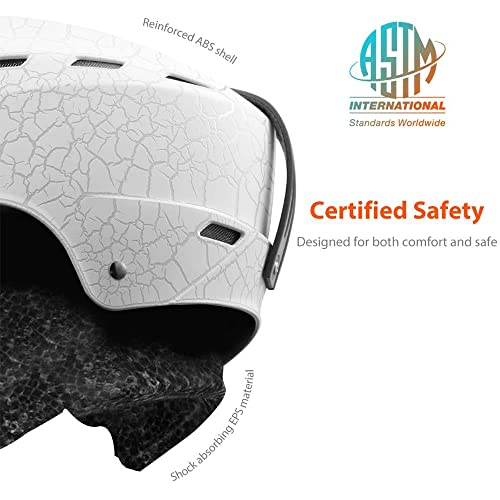 Ledivo Ski Helmet,Snowboard Helmet Adjustable Venting, Goggles and Audio Compatible, Removable