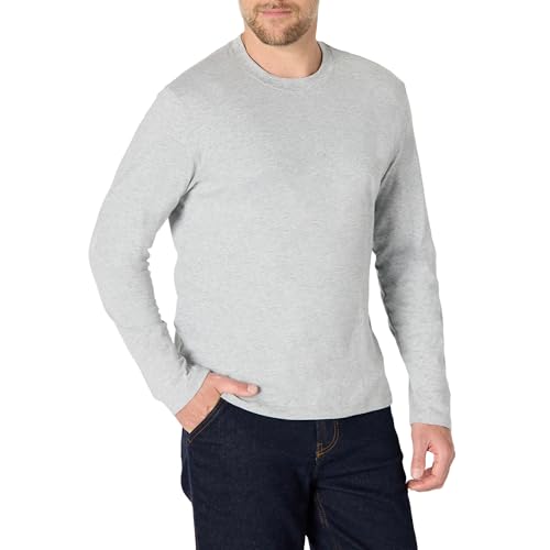 Amazon Essentials Men's Relaxed Fit Long Sleeve T-Shirt, Medium Grey Heather, M…