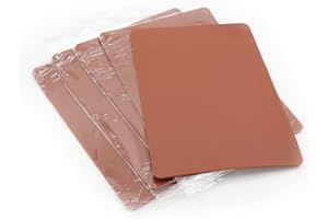 EH Tattoo Practice Skin 5Pcs 8" x 12" Reelskin Large Size Blank Silicone Black Fake Skins Thick 3mm for Beginners (Dark, 8"*12")