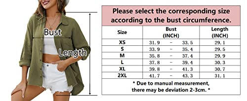 IGENJUN WHITE BUTTON DOWN FLANNEL SHIRT WOMEN TOPS FOR WOMEN CASUAL TOPS LONG SLEEVE LINEN SHIRTS TEACHER TOPS BOHO SHIRTS BLOUSE TOPS SUMMER FALL FASHION TRENDY OUTFITS 2024,S,WHITE