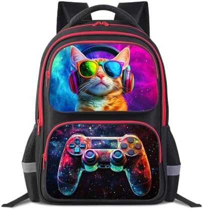 amaon kids pizza backpacks Amazon.com | Galaxy Pizza Funny Cat Girls Backpacks School kids Bookbag  Children Travel Shoulder Bag Casual Daypack 17 Inch Plus Laptop Bag for  Unisex Teens Women Boys