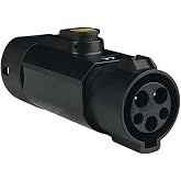 EV Type 1 to Type 2 Adapter Electric Vehicle Charging Adapter White SAE j1772 to IEC62196 Black EV Charging Adapter