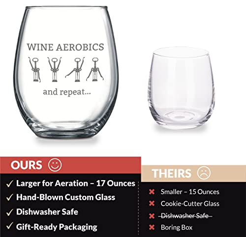 Funny Wine Glasses for Women or Men, Unique Wine Glasses, Fune Stemless Wine Glass, Cute Wine Glasses, Best Friends Wine Glass with Sayings, Cute Drinking Glasses, Novelty Gifts for Women, Wine Gift