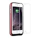 iPhone 6S Plus / 6 Plus (not for iPhone 6 / 6s) Battery Case Charger [Extra Bonus-Tempered Glass Screen Protector], 6800mAh External Battery Backup Protective Charger Case (Red)