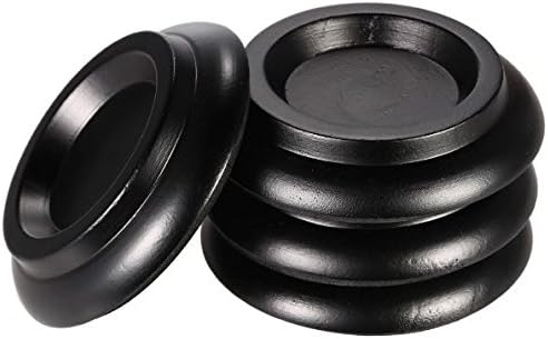 Piano Caster Cups- Set of 4 - Solid Beech wood with EVA FOAM anti-shock lining- Protect Floors and Absorb Vibrations