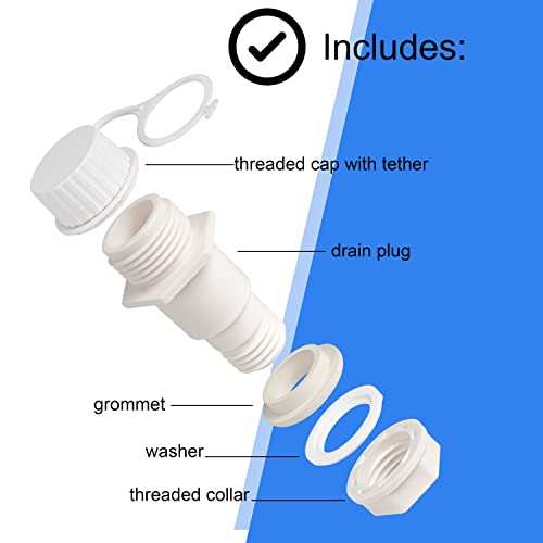 HQAPR Coolers Replacement Drain Plug for Igloo Cooler, Cooler Threaded