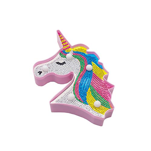 LUCUNSTAR Unicorn Night Lights for Kids Diamond Painting Unicorn with LED Lights DIY Diamond Kits Full Drill Crystal Diamond Drawing Bedside Kids Lamp for Home Decoration 7.1x5.8 inch