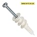 Drywall Anchors with Screws, Plastic Self Drilling Dry Wall Anchors - 200 Pieces