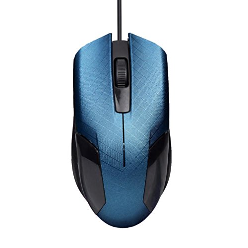 Perman Portable 1200DPI USB Wired Optical Gaming Mice Mouse For Computer PC Laptop Gamer Blue