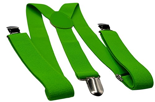 Adjustable Elastic Suspenders for Baby & Kids & Boys & Girls & Toddler - Leather Y Back and Strong Clips - Various Colors (USA Flag) - Thumbnail 2