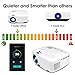 ERISAN Projector Video Home TV Theater, LED Android WiFi Bluetooth, 220 ANSI Lumen, Support 1080P Full HD, iOS Compatible, Updated Quieter Fan, Mini Smart Video Beam, Multimedia Party Games