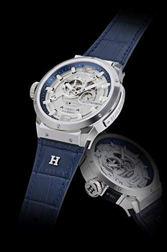 HMMER-Herren-Armbanduhr-Analog-Automatik-mit-Kalbslederarmband-GG-200