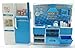 Blue Deluxe Modern Barbie Size Kitchen Stove, Fridg, Micro Wave Etc
