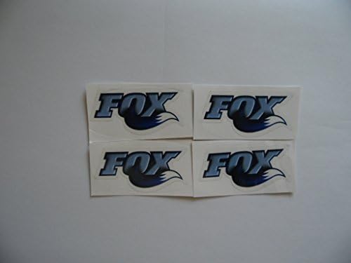 FOX sticker 2.5" x 1.5" clear background die cut bike bicycle cycle 4 decal stickers