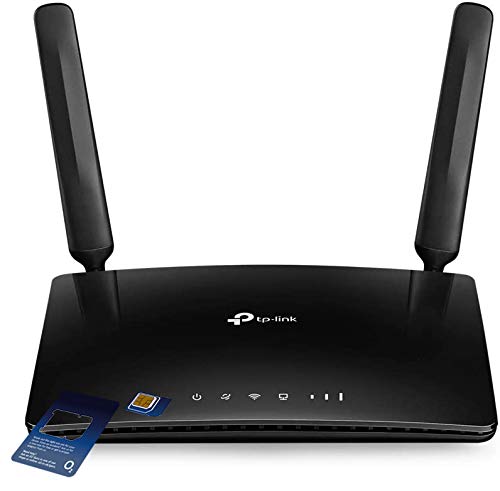 TP-Link MR600 (v3) 4G+ Cat6 LTE Dual Band Gigabit Router with O2 Data SIM Card Bundle