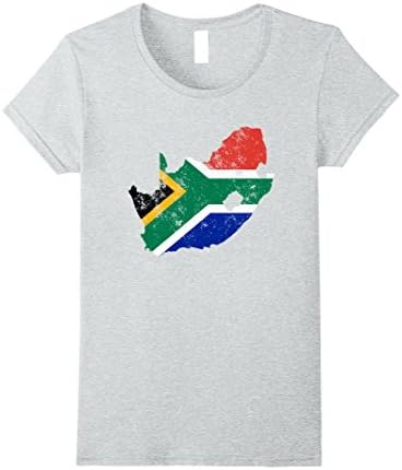 South Africa Map Flag T-shirt South African Retro