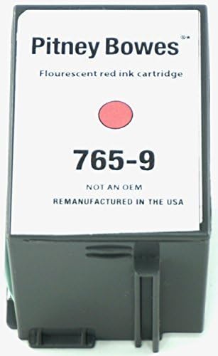 PITNEY-BOWES 765-9 FLUORESCENT RED 8,800 PAGE YIELD REPLACEMENT INKJET TONER CARTRIDGE FOR DM300C AND DM400C SERIES