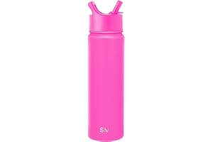 Simple Modern Water Bottle with Straw | Insulated Stainless Steel for Sports Gym | Summit Collection | 22oz | Raspberry Vibes