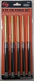 BRASS PIN PUNCH SET, 5PC, LONG DRIVE KNURLED HANDLES - GUNSMITH 1/8