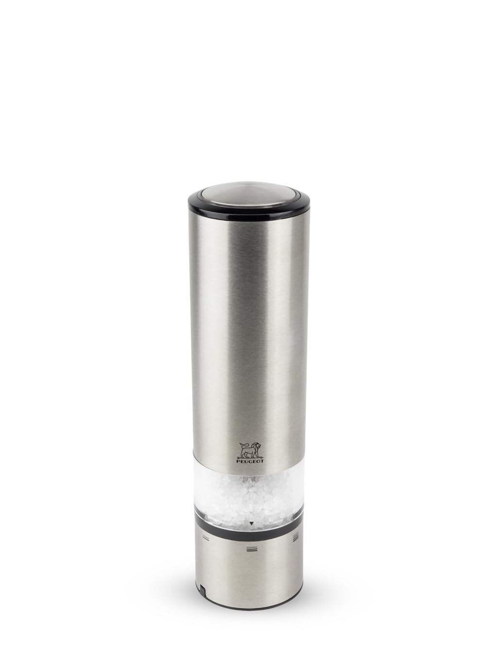 PEUGEOT - Elis Sense u'Select 20 cm Electric Salt Mill + Salt Vial Included - 6 Predefined Grind Settings - Made Of Stainless Steel - Made In France