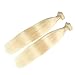 613 Blonde Straight Human Hair Bundles With 13x4 Lace Frontal Closure 100% Brazilian Virgin Hair Natural Color Extensions (12 14 with 12 inch)