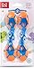 Farber Baby | Toddler Toothbrush (4 Pack) - Extra Soft Bristles, BPA Free, Soothing Teething Nub Ring Handle, 0-2 Years (Orange/Blue)
