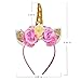 CREATEASY Unicorn Horn Headband Rose Flower Headband Unicorn Party Unicorn Photo Props Cosplay Costume Headwear