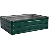 Giantex Dark Green 39.4"x31.5" Patio Raised Garden Bed Vegetable Flower Plant Dark Green (39.4"x31.5")