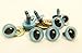 Sassy Bears 12mm Light Blue Cat Reptile Safety Eyes for Bear, Doll, Puppet, Plush Animal and Craft - 10 Pairs