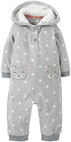Carter's Print Fleece Pram (Baby) - Heather-18 Months